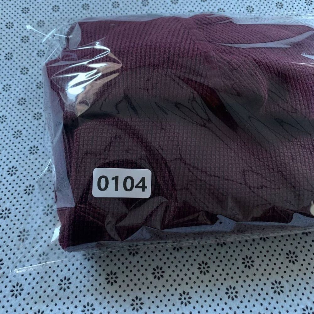 Lauren Ralph Lauren Hooded Pullover Sweater L Burgundy Waffle Knit Drawstring - Picture 7 of 8